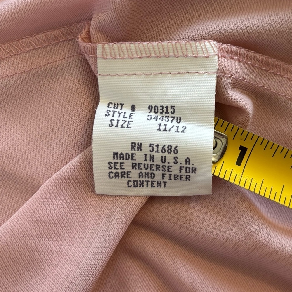 Vintage Slip Dress Undergarment Womens 11/12 Nude Blush Light Pink Made in USA - Picture 5 of 6